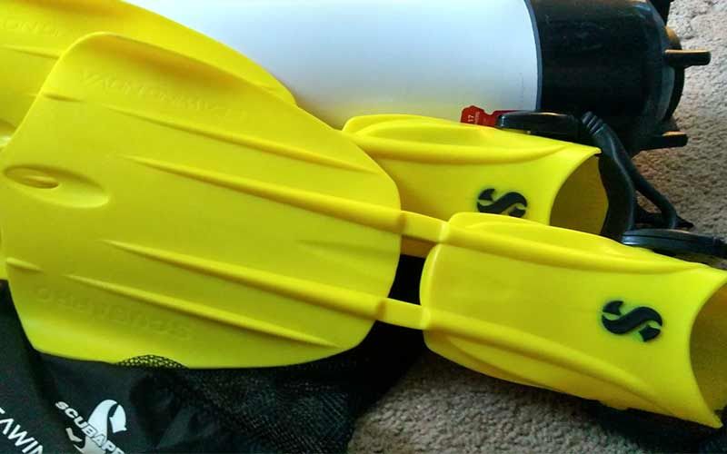 Scubapro Seawing Nova scuba diving fins at Seasport Divers' dive shop in Kauai