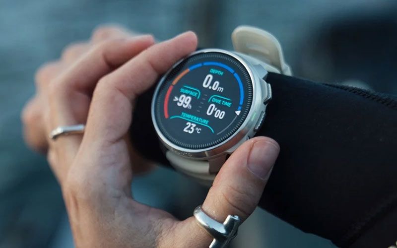 Scuba diving computer closeup